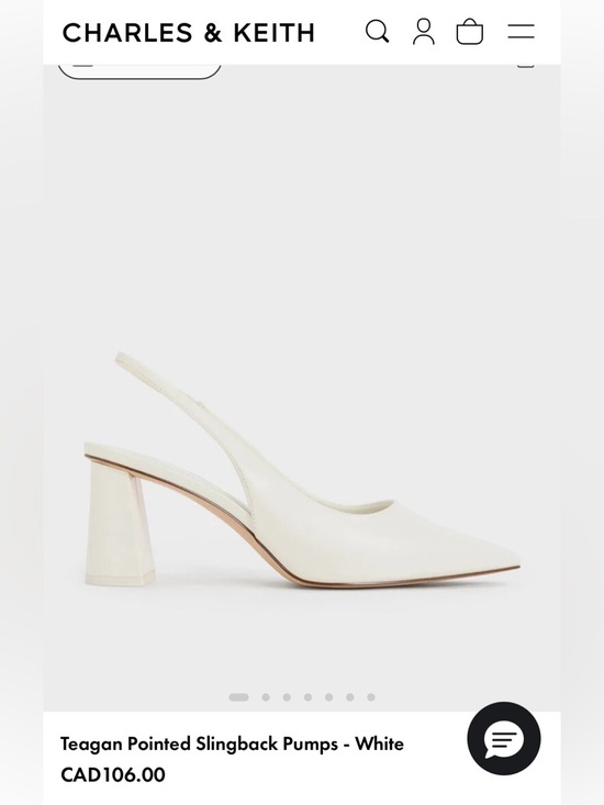 Charles & Keith Shoes - Charles & Keith Teagan Pointed Slingback Pumps - White Cream - never worn